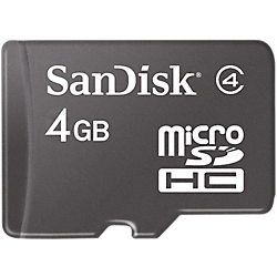 SanDisk microSDHC&trade; 4GB card