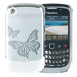 Unique Chrome Butterfly Case for BlackBerry &reg; 8520/9300