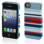 Griffin Snappy Stripes Case for iPhone 4S - Blue