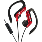 JVC Sports Headphones with mic and clip - Red