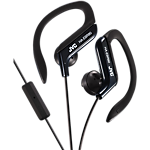 JVC Sports Headphones with mic and clip - Black