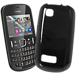 Nokia soft cover for Nokia Asha 201 - Black