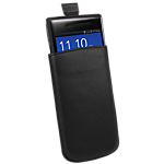 Rocketfish universal black leather pocket case - extra large