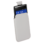 Rocketfish universal white leather pocket case - small