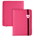 Trendz Heart Button case for iPad 2/3 - Pink